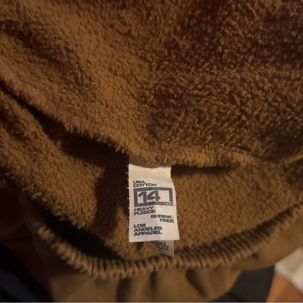 Los Angeles Apparel 14 Oz Heavy Fleece Size XL Sweat Shorts Brown - Picture 3 of 4
